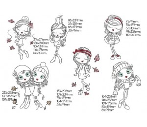 Stickserie - Herbst Girls